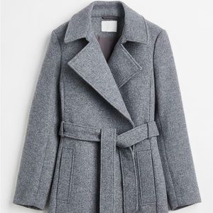 Knee length brushed coat